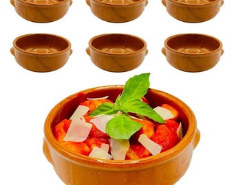 Set of Round Pans Diam 13 H 45 Cm in Terracotta Ceramic - Made in Italy