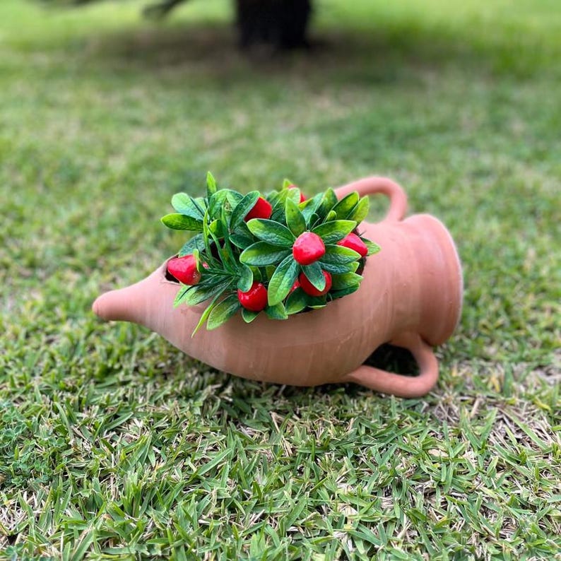 Terracotta Carved Pointed Amphora - Available in Various Sizes image 6