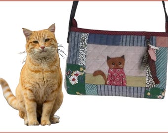 Adorable Cat Cross Bag PDF Sewing Pattern + Video Tutorial