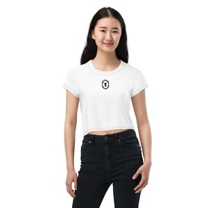 Victorian Woman Cameo Silhouette Artwork Crop Tee
