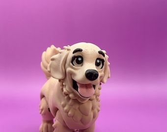 3D Printed Flexi Golden Retriever