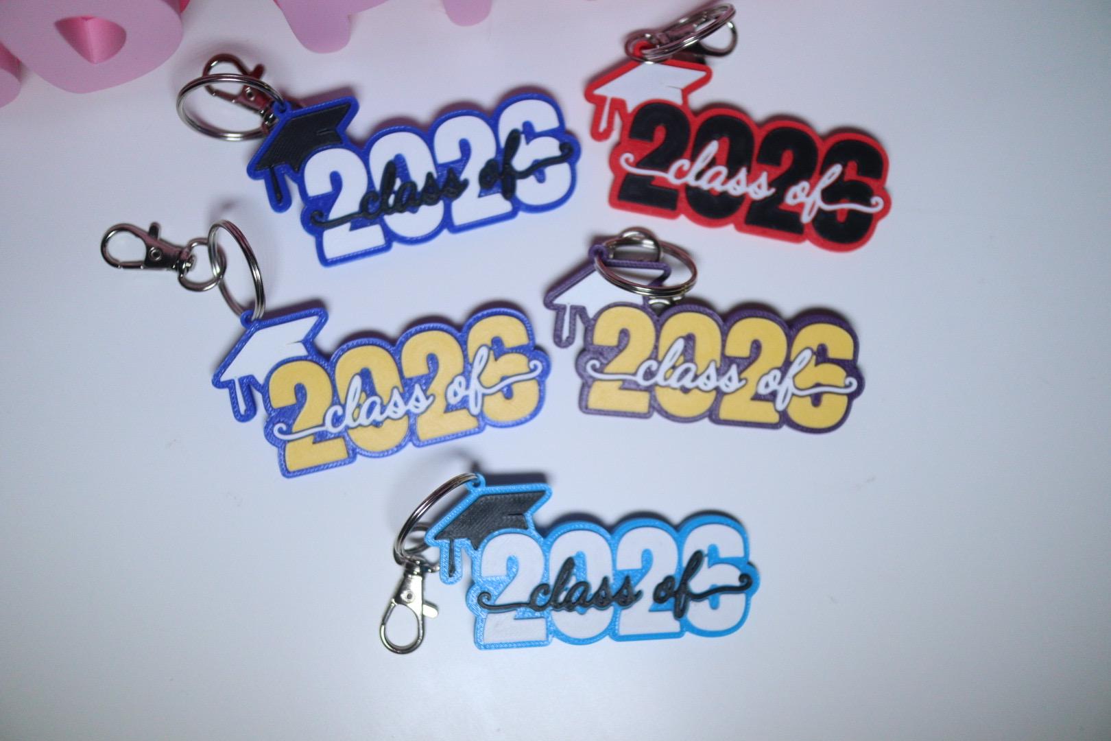 3D Printed Class of 2026 Keychain - Etsy