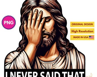 Nunca dije eso PNG, meme de Jesús, archivo digital divertido, cristianismo divertido PNG de alta resolución, Cristo divertido PNG, archivo de humor de Jesús