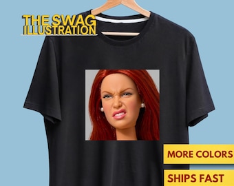 Disgusted Doll Meme Shirt, Funny And Cute Doll Meme Shirt, Disgusted Doll Face Sarcasm Gift Shirt, Cringe Doll Face Ultra Soft Tee