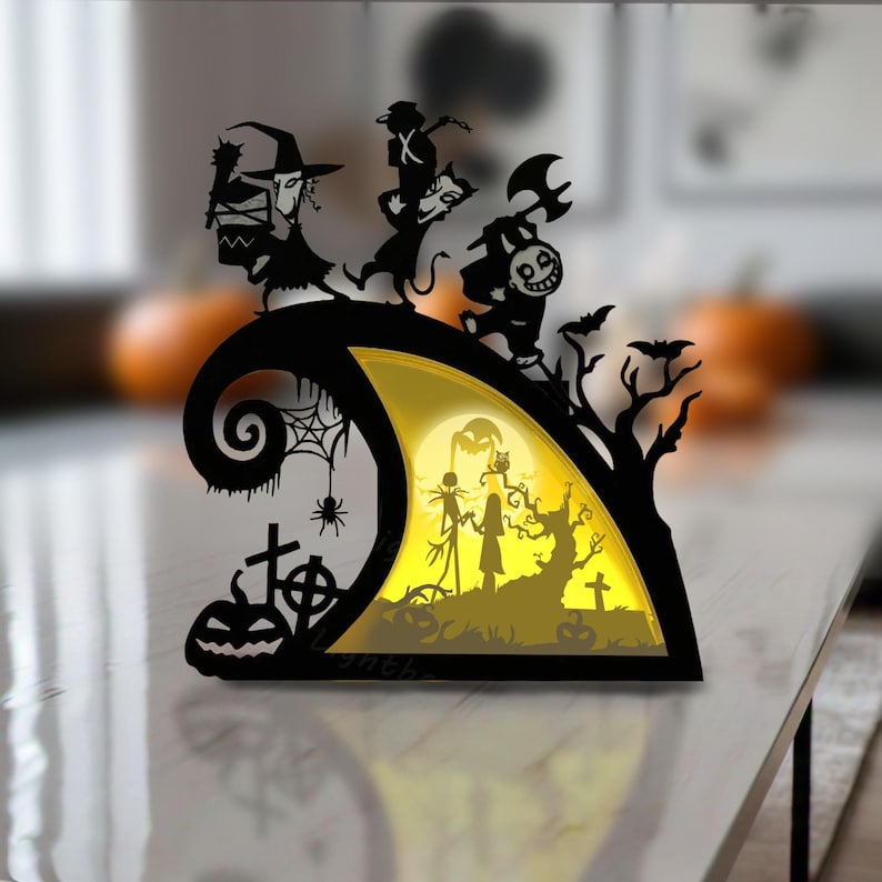 Halloween Nightmare Lantern Shadow Box SVG for Cricut Projects DIY ...