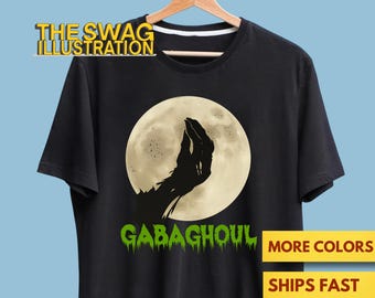 Gabaghoul Funny Hand Moon Halloween Shirt, Funny Capicola Meat Humour Shirt, Gabagool Halloween Pun Shirt, Food Humour Gift Premium Tee