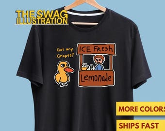 Ice Fresh Lemonade Got Any Grapes Duck Funny Saying Meme Vintage Men's T-Shirt - Foto 3