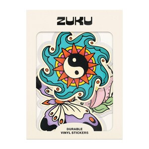 Spiritual Sticker Pack – Butterfly, Yin Yang & Lotus Flower Vinyl Stickers (Set of 3)
