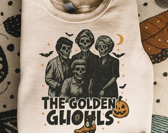 Imágenes PNG de fantasmas dorados vintage, imágenes prediseñadas de esqueletos de Halloween (descarga digital)