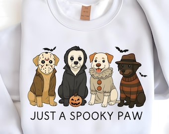 Spooky Paw Halloween Dog PNG, Retro Horror Pups (Digital Download)