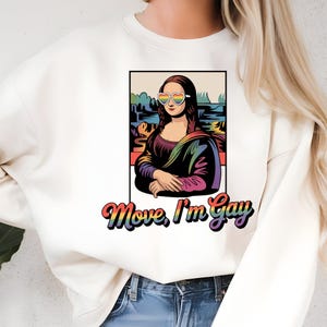 Pride Png, Mona Lisa Pride PNG, lustige LGBTQ + Clipart, LGBT Bogen Png, Gay Lgbt, Pride Month Png Regenbogen digitale Kunst für Sublimation & Kunsthandwerk