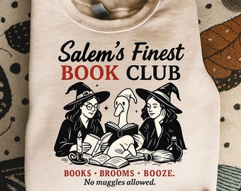 Witchy Book Club PNG, Spooky Halloween Goose Design (Digital Download)