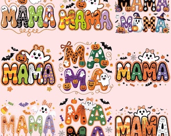 Spooky Mama Halloween PNG Bundle, Mommy and Me Sublimation (Digital Download)