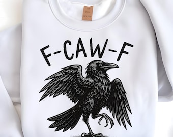 F-Caw-F Raven PNG, Gothic Crow Design (Digital Download)