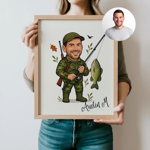 Custom Cartoon Portrait, Cartoon from Photo, Turn Yourself into Cartoon, Personalized Digital Drawing, Dad Custom Cartoon, Halloween Gift