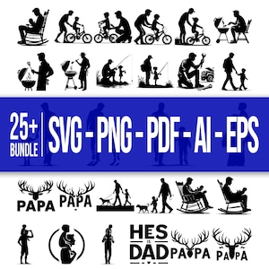 Father&#39;s Day SVG Bundle, Father’s Day Clipart SVG, Father SVG, Papa Svg, Papa Quote Digital Files, Svg Cut Files For Cricut