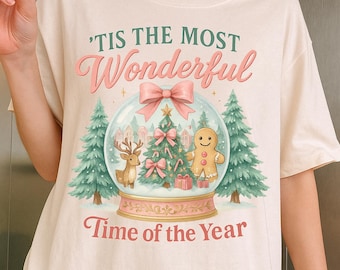 Retro Christmas Snow Globe PNG, Gingerbread Man, Reindeer (Digital Download)