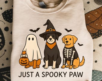 Halloween Dog PNG, Spooky Paw Design (Digital Download)