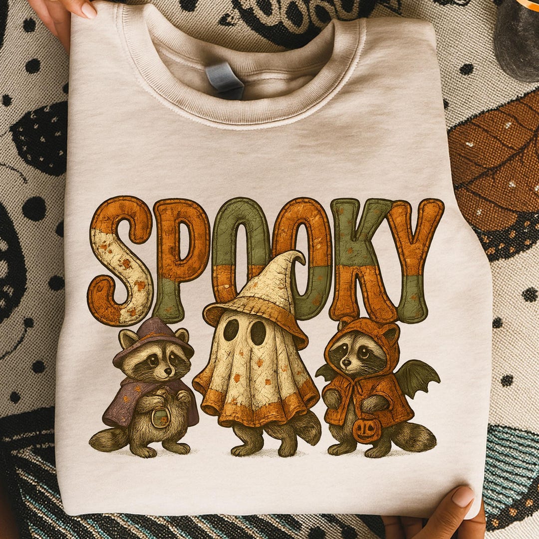 Spooky Raccoon Halloween PNG, Ghost Costume Art (digital Download) - Etsy