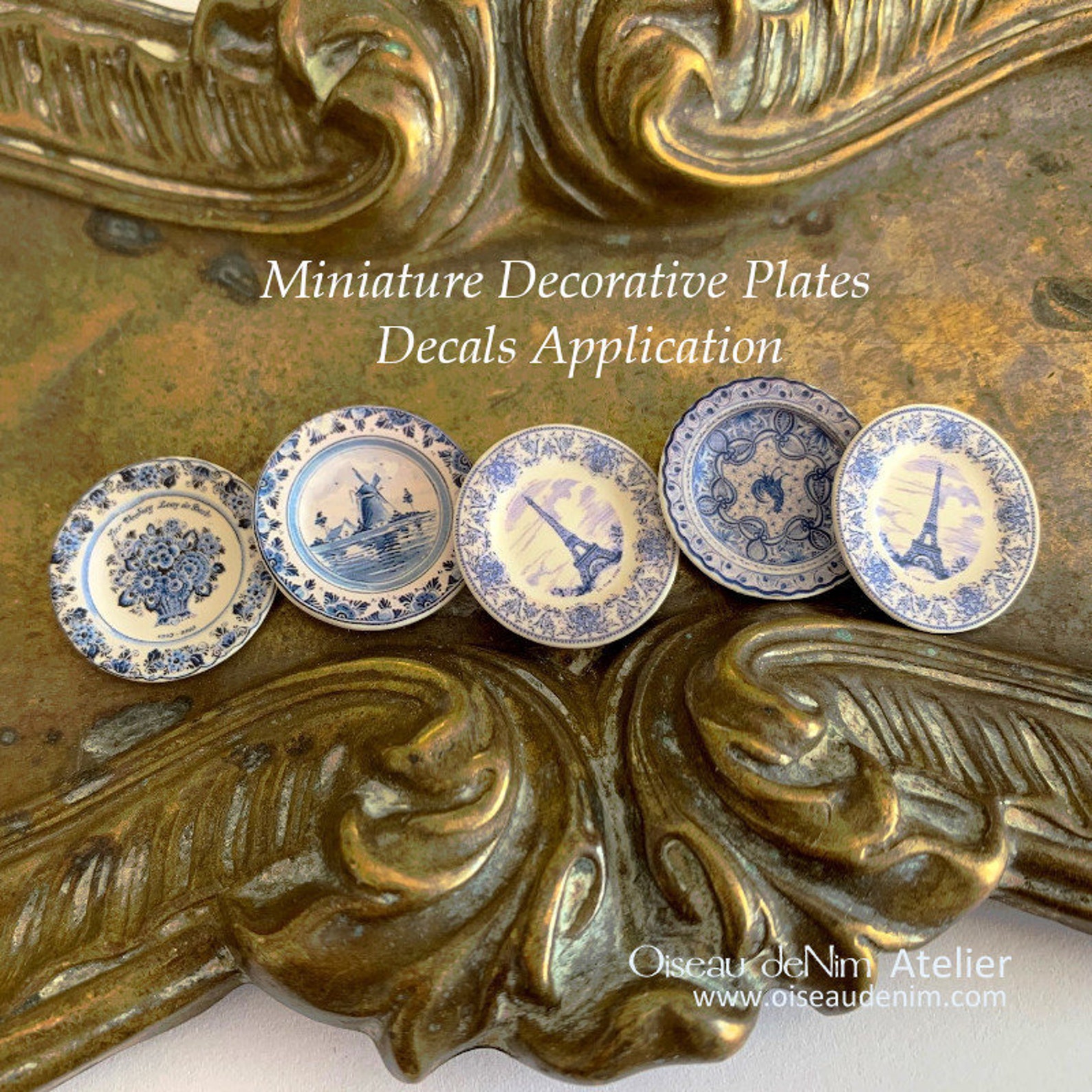 Miniature Decorative Plates Decals Application Tutorial Etsy