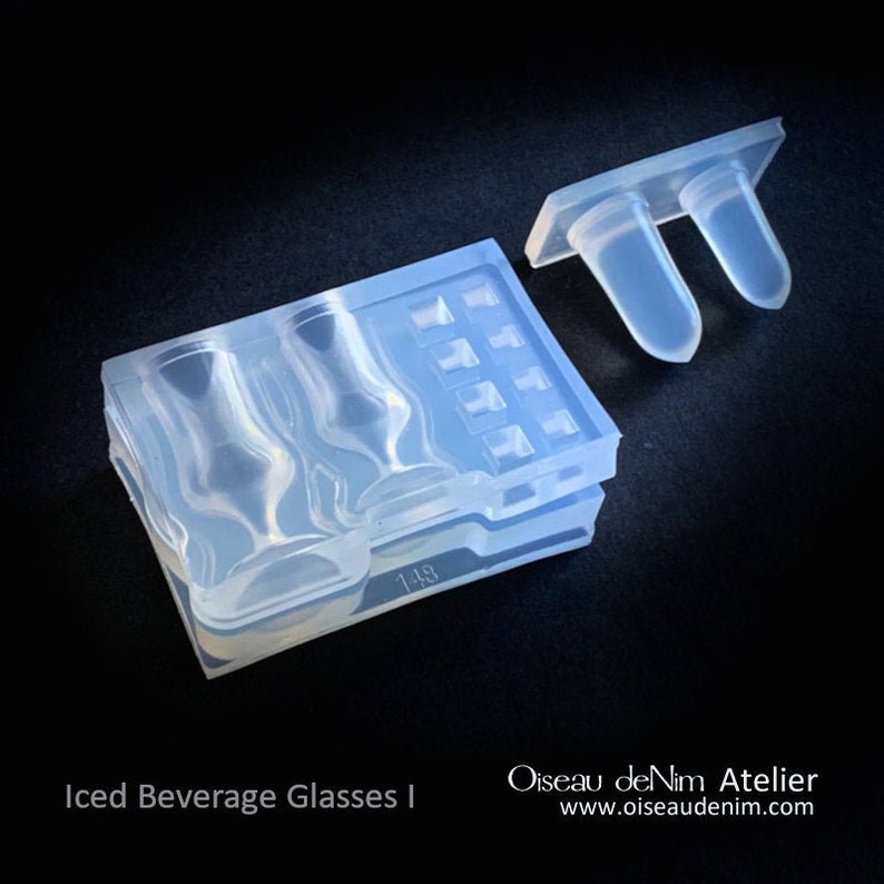Dollhouse Miniature Silicone Mold -Iced Beverage Glasses Ice-c Dollhouse Miniature Silicone Mold -Iced Beverage Glasses Ice-c