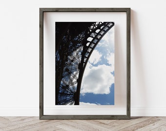 EIFFEL | instant download, printable wall art, architecture photo, Eiffel Tower detail, macro wall decor, Paris wall art, France, travel