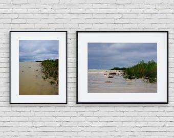 WATER'S EDGE print set | instant download, printable, wall art, nature, modern, surreal, stormy, beach, lake, ocean, seaside, michigan, wild