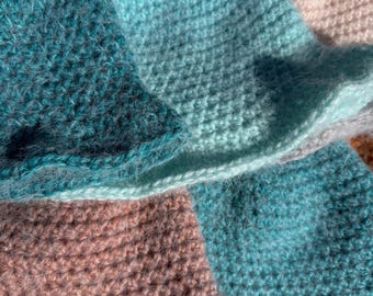 Hand-Crocheted Fluffy Bucket Hat | Soft Gradient Yarn | Cozy & Stylish in 3 Dreamy Colors