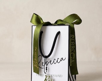 Personliga presentpåsar, Anpassade namngåvor till bröllop, Frieriförpackningar för brudtärnor, Babyshower-festpåsar med berlocker