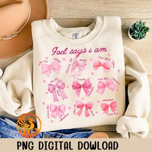God says I am coquette png, coquette valentine png, Jesus valentine png, valentine png, retro valentine png, Christian Valentines Png,bible