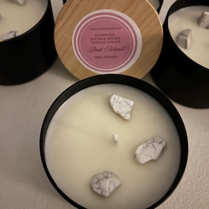 Small Batch Hidden Crystal Soy Aromatherapy Candles - 8oz.