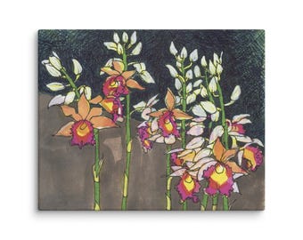 Garden Harmony: Nun's Orchid Canvas Print