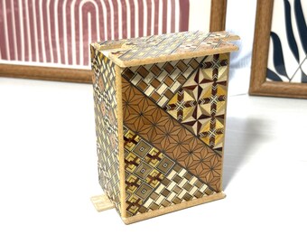 matsu handmade  12 Step Japanese Handmade Wooden Puzzle Box(himitsu Bako 12step