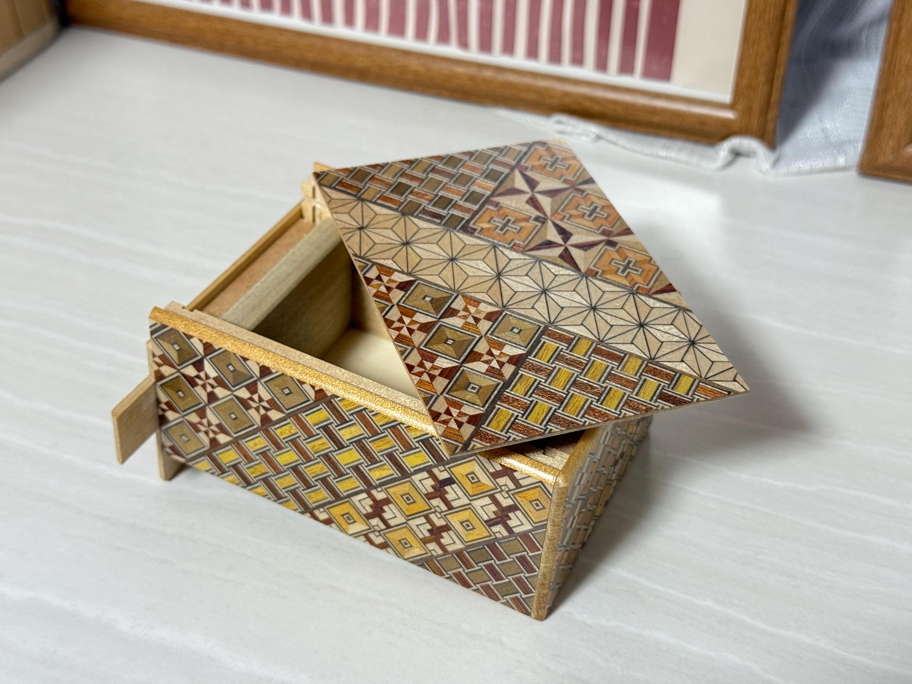 12 Step Japanese Handmade Wooden Puzzle Box(himitsu Bako 12step
