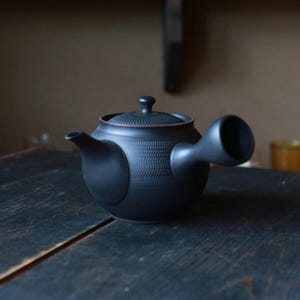 Tokoname Ton-Teekanne mit Ceramesh-Filter | Handgefertigtes Japanisches Kyusu | Einfach zu bedienende authentische Teekanne für lose Blatt-grüner Tee | 350ccm,Kyusu