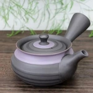 Kyusu Tokoname Black KilnFired Teapot with Belt Strainer | Handmade Japanese Kyusu | Oxidation and Reduction Fired Ceramic Teapot | 320cc