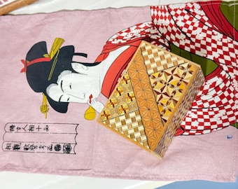 12 Step Japanese Handmade Wooden Puzzle Box(himitsu Bako 12step