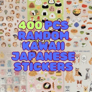 400 stuks willekeurige kawaii japanse stickers, pakket leuke stickers, esthetische stickers, 3d schattige dierenstickers, schattig briefpapier, pakket kawaii stickers