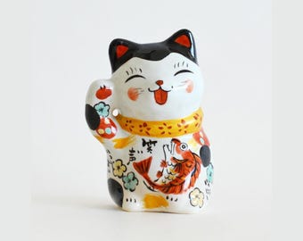 瑪瑙の招き猫 - 高級（1.6ポンド） - Etsy 日本