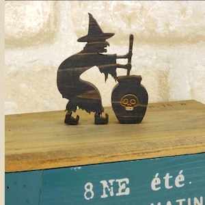Witch Decor,Wooden Witch Object Halloween ,Spooky Autumn Decoration,Halloween Witch Doll,Kitchen Witch decor,Halloween Witch,Japanese Witch
