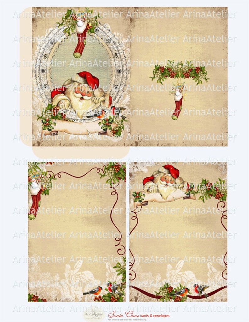 Santa Claus Cards and Envelopes - Il 794xN.452989844 3rtt 