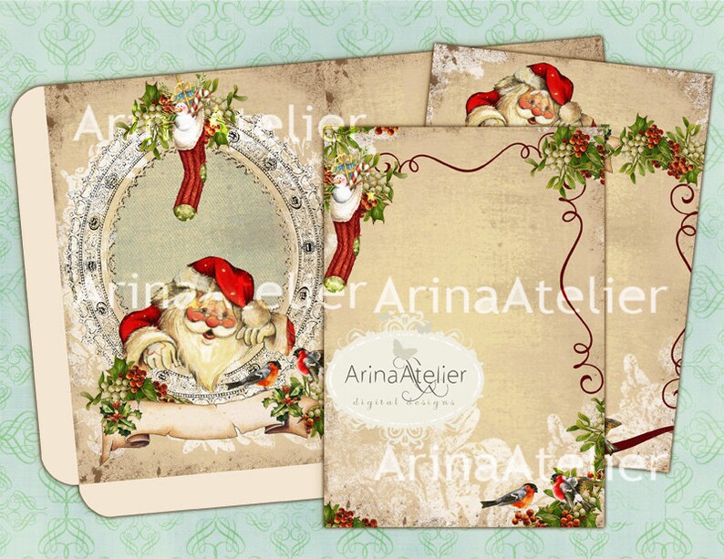 Santa Claus Cards and Envelopes - Il 794xN.452997263 Bfup 