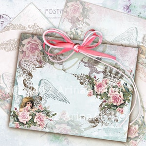 Love Angels ATC Cards - Backgrounds - Tags - Download Sheet
