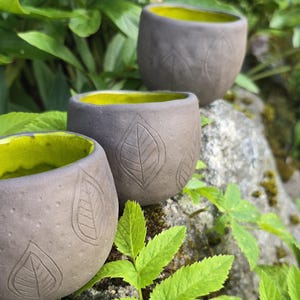 Handmade Cacao Mug Set: Rustic Clay Tea Cups, Artisan Pottery