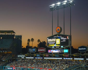 Dodger Stadium at Sunset