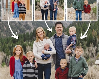 photo merge or add people to photo, Add Deceased Loved One To Picture, Love one portrait , deceased love in photo , add person to photo