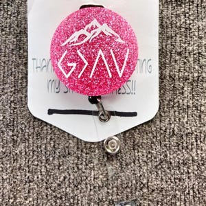 Dieu est le plus grand rose badge nominatif rétractable bobine porte-carte d'identité accessoires infirmière enseignant étudiant caissier