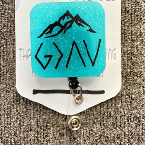God Is Greater Retractable Name Badge Reel ID Card Holder