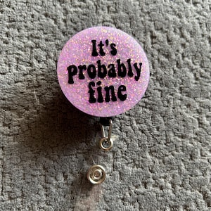 It’s probably fine Retractable Name Badge Reel ID Card Holder