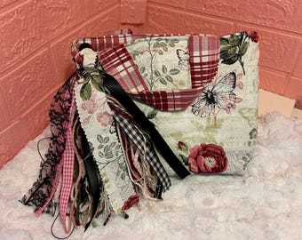 Quilted Handmade Bible Tote Bag and Bookmark Set
